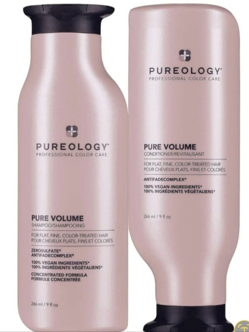 NWT FULL SET Pureology Pureology Pure Volume Shampoo 226ml&Conditioner 226ml Duo
